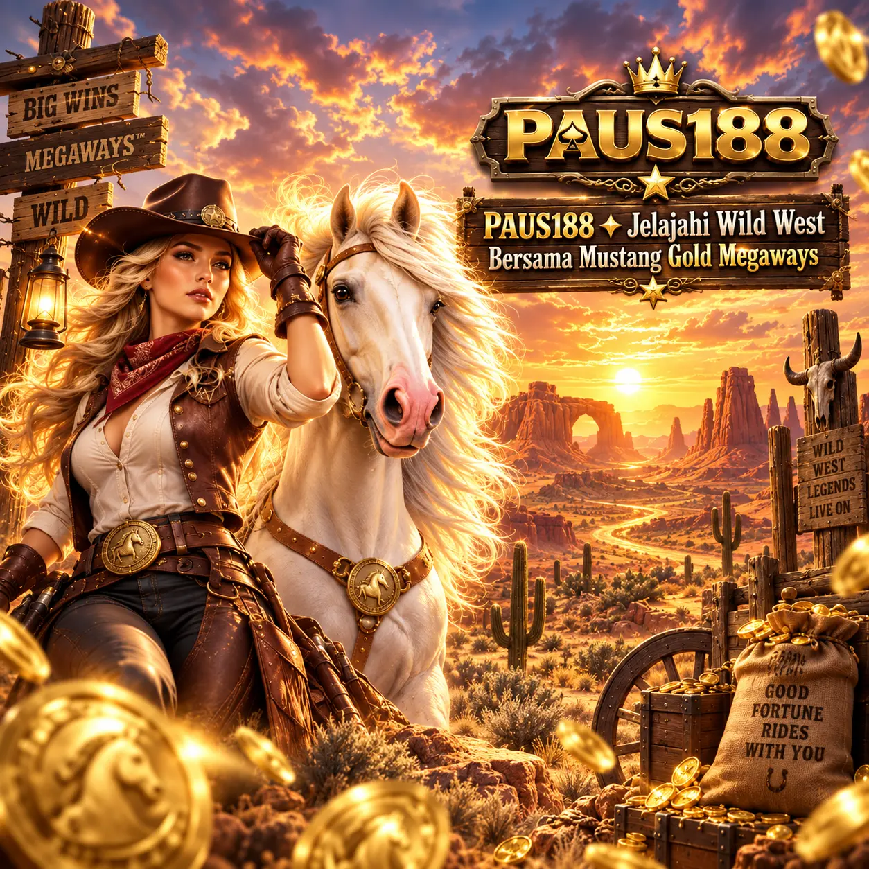 PAUS188 Jelajahi Wild West Bersama Mustang Gold Megaways